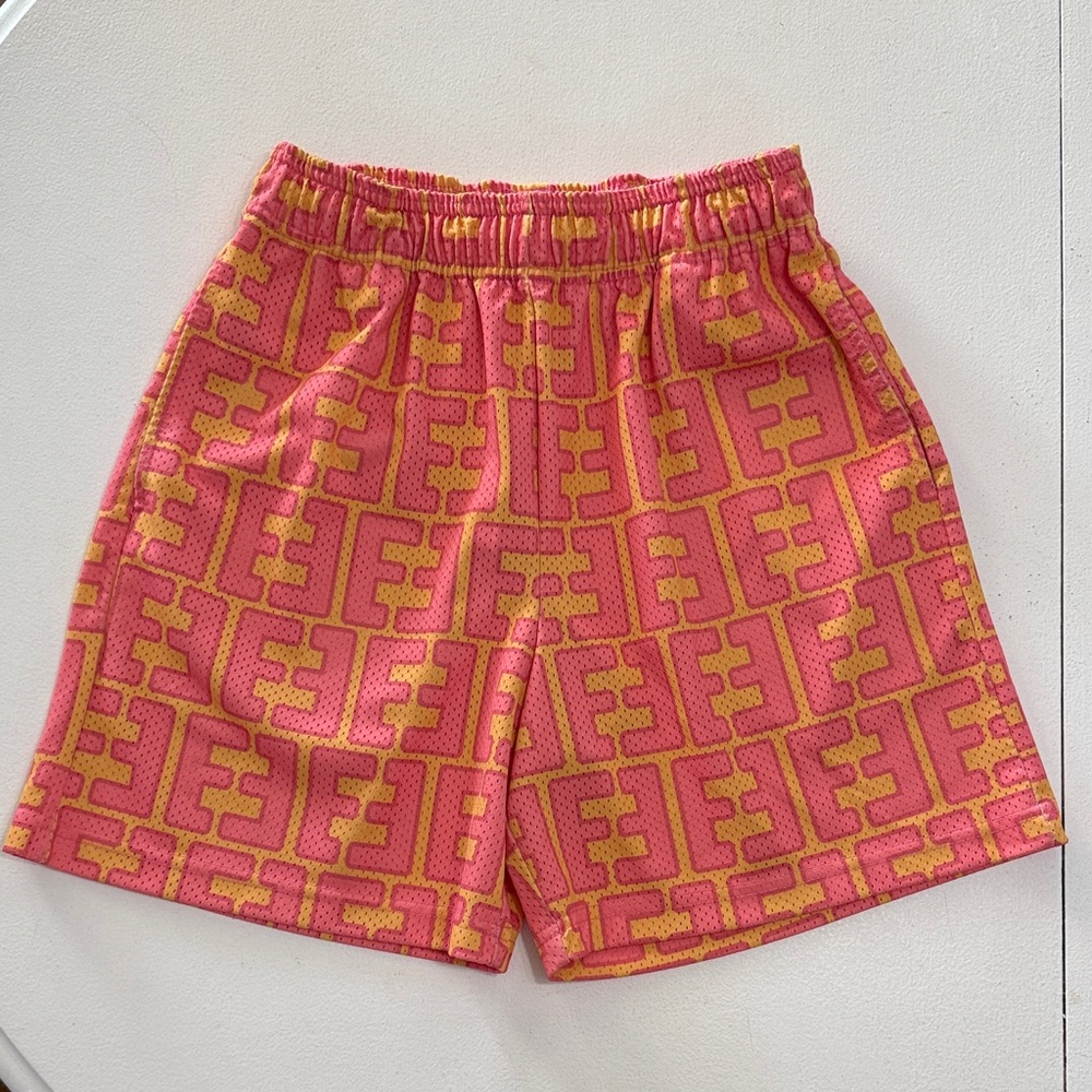 Eric Emanuel EE Basic Mesh Short Pink/Orange Medium EUC